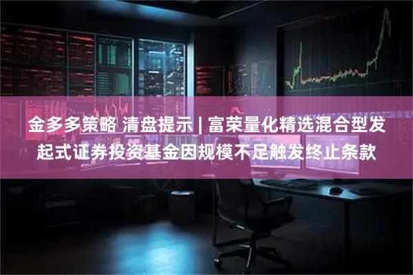 金多多策略 清盘提示 | 富荣量化精选混合型发起式证券投资基金因规模不足触发终止条款