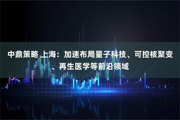 中鼎策略 上海：加速布局量子科技、可控核聚变、再生医学等前沿领域